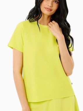 Addison Bay Citron Active Mesh Walnut Short Sleeve Top